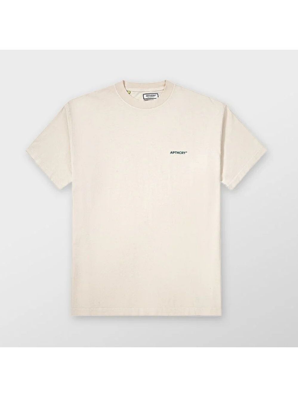 864 New APTHCRY Vintage White Micro Logo T-Shirt Sz Small